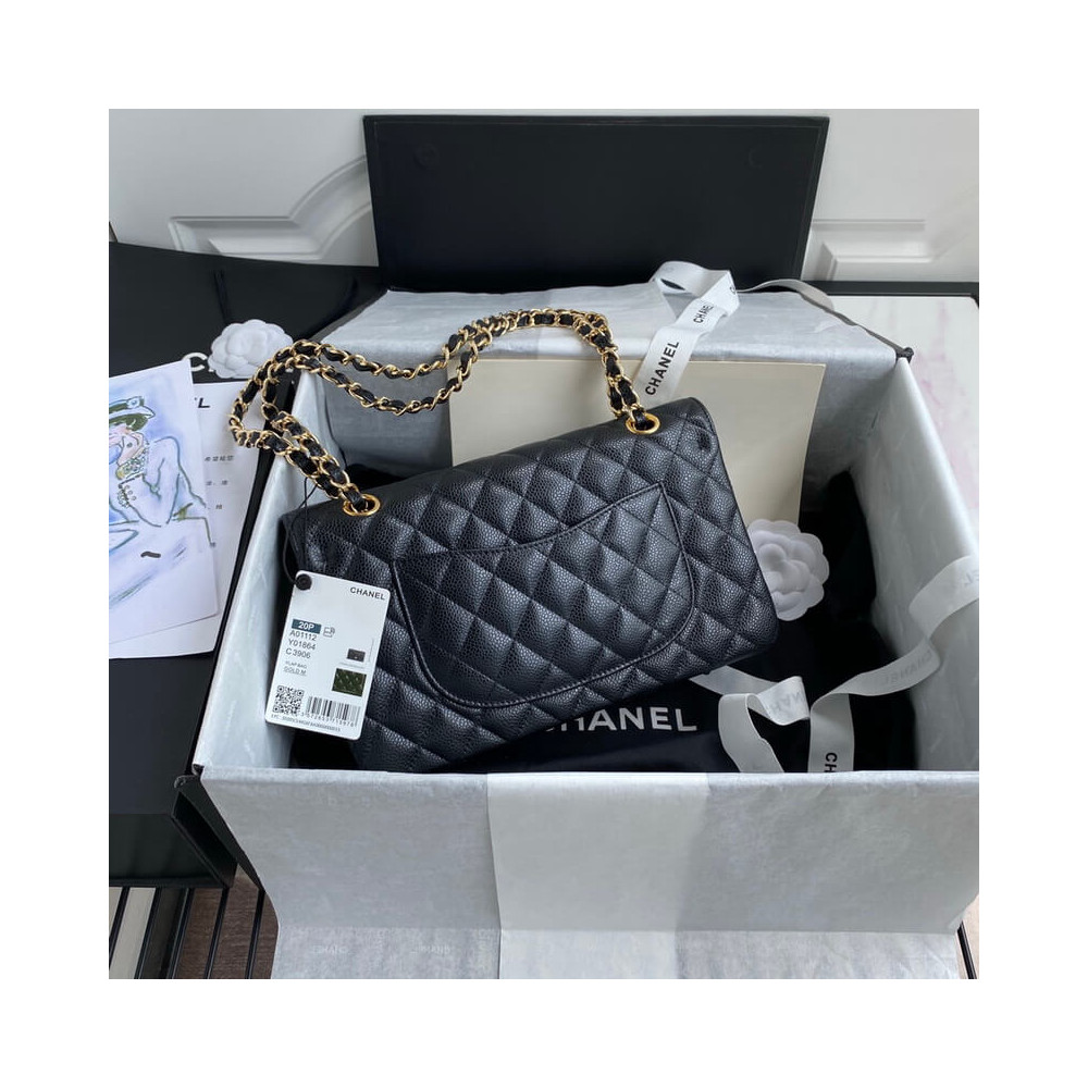 Chanel Caviar Calfskin Medium Classic Double Flap Bag 25.5cm