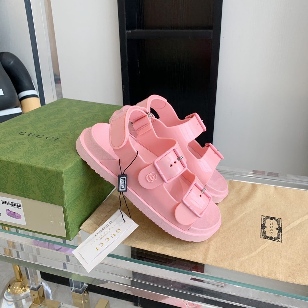 Gucci Women’S Sandal With Mini Double G Pastel Pink 660243 J8700 5815
