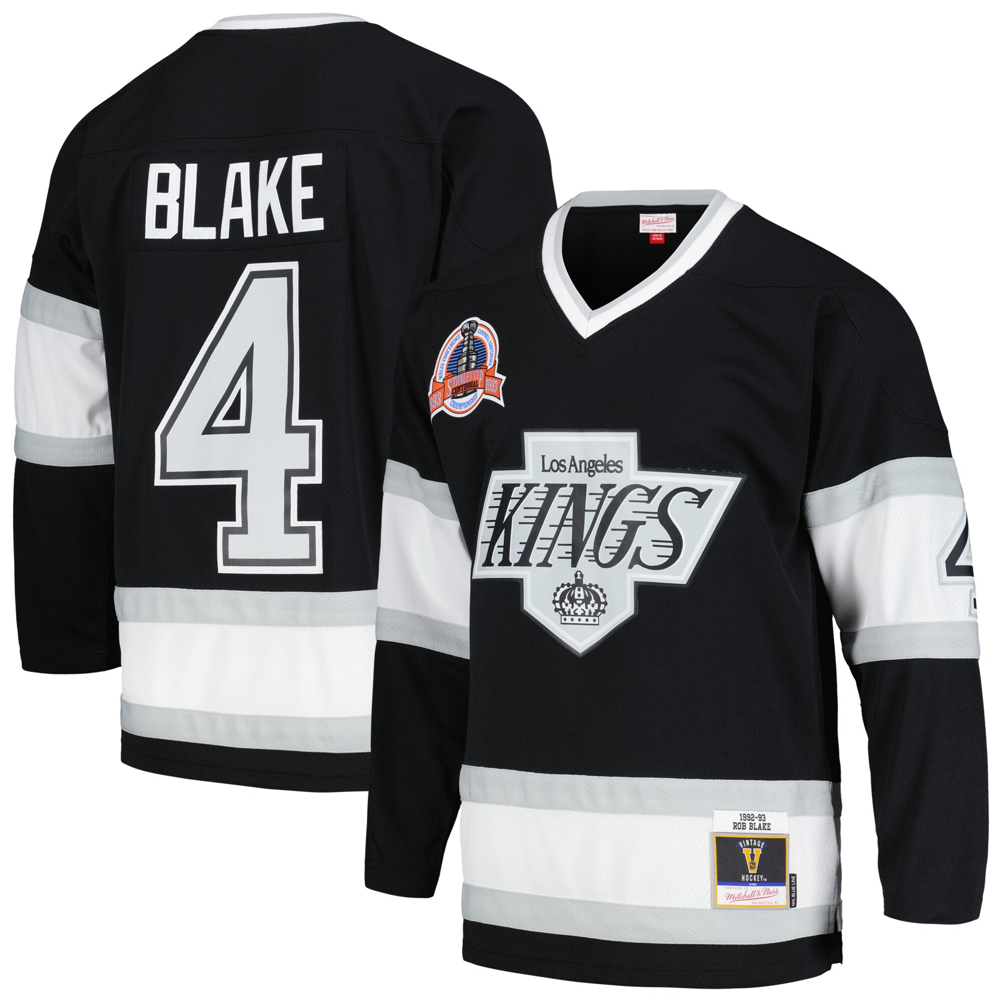 Rob Blake Los Angeles Kings Mitchell & Ness  1992/93 Blue Line Player Jersey – Black