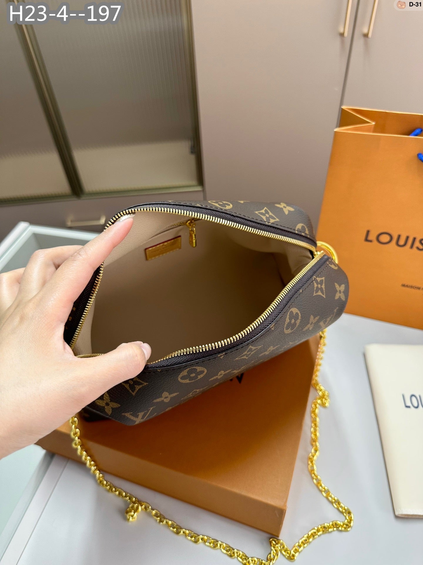 Louis Vuitton Cosmetic Pouch Gm Brown 27Cm M46458
