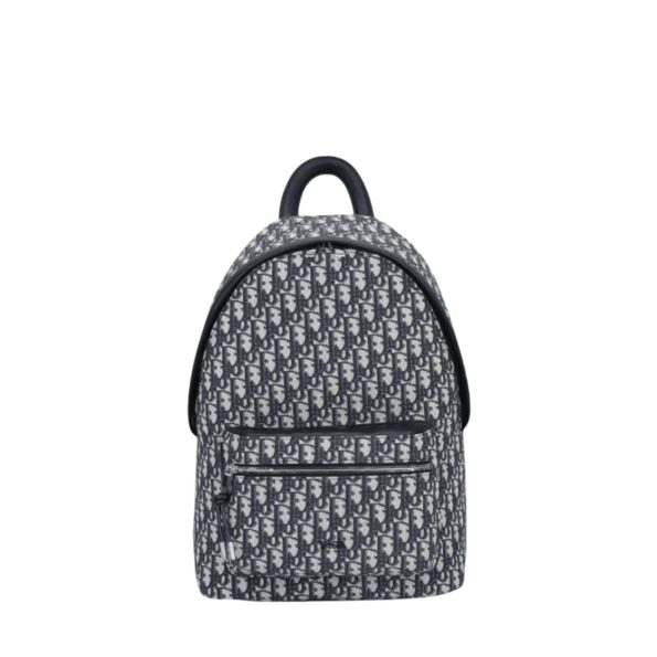 DIOR BEIGE AND BLACK 40CM RIDER OBLIQUE JACQUARD BACKPACK