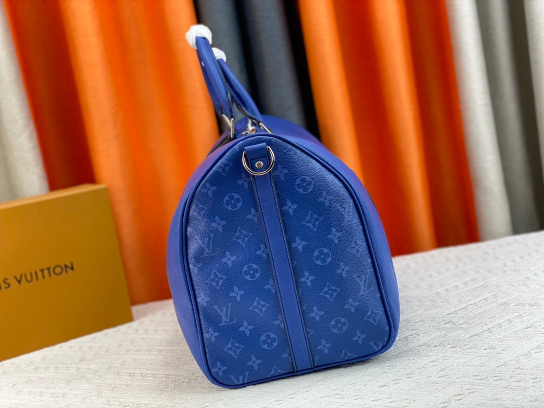 Louis Vuitton Keepall Bandouliere 50Cm Blue