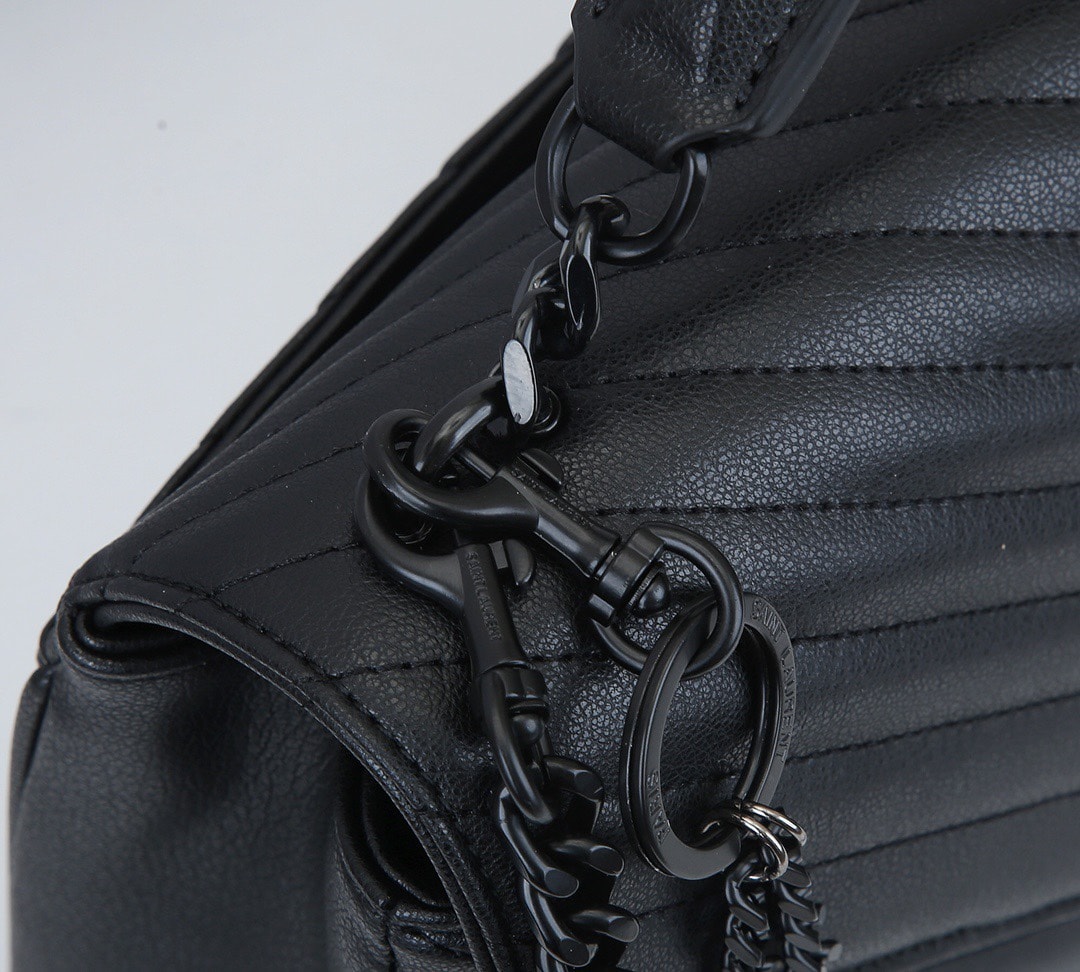 Saint Laurent College Large Chain Bag Black Tone Hardware 32Cm