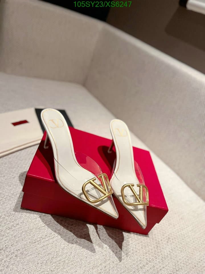 Valentino VLogo 80 Vinyl Leather Mule In White