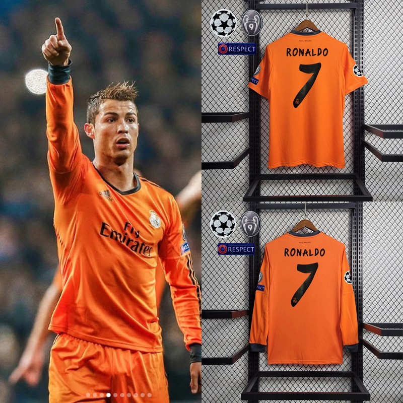 Retro 2013-14 Real Madrid 2 away RONALDO Benzema Bale Sergio Ramos Alonso Di Maria Modric  Football jersey retro