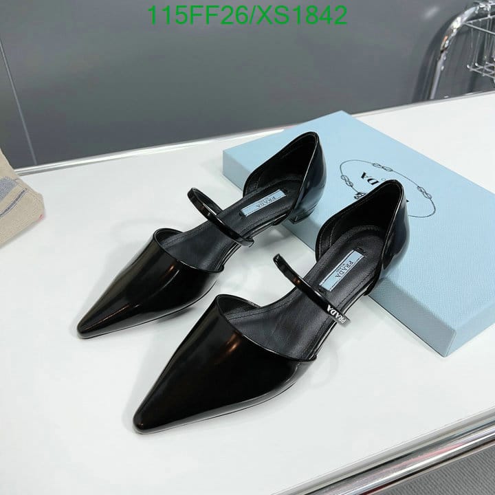 Prada Leather Ballet Flats Black