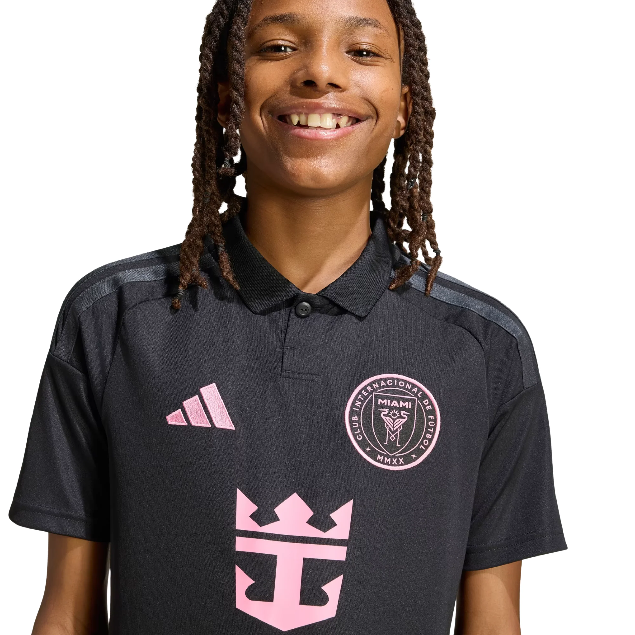 adidas Youth Lionel Messi Inter Miami 26/27 Away Jersey (Black/Pink)