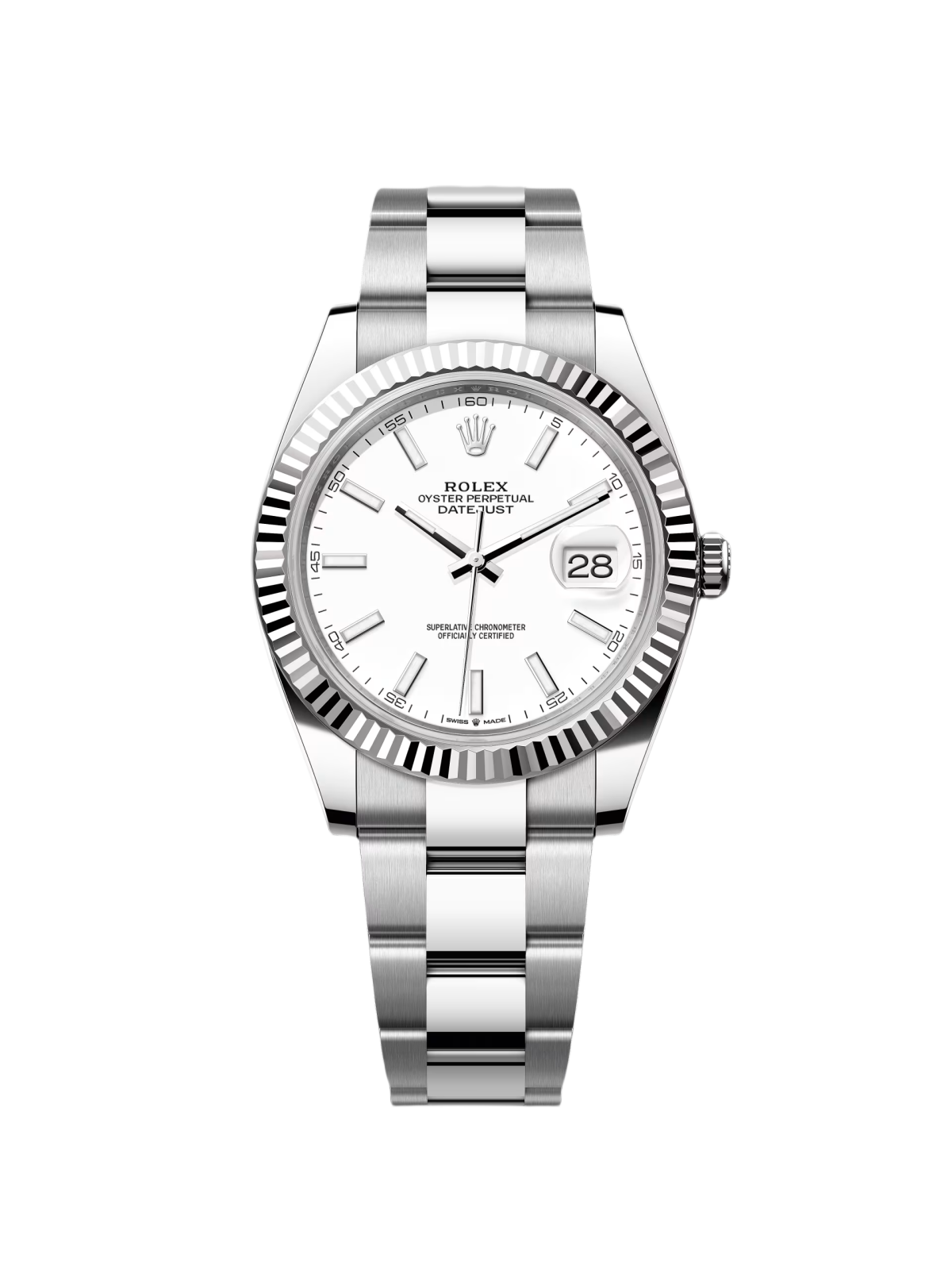 Rolex  Datejust 41mm  White Index Oyster Stainless Steel Men’s Watch - 126334