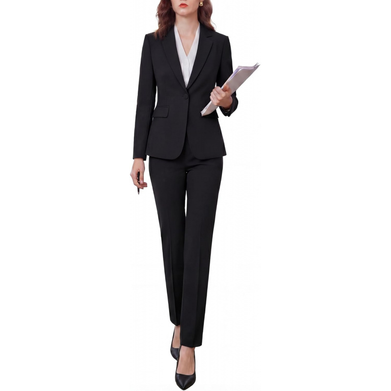 Women's 2 Piece Pants Suit - Wrinkle-Free Business