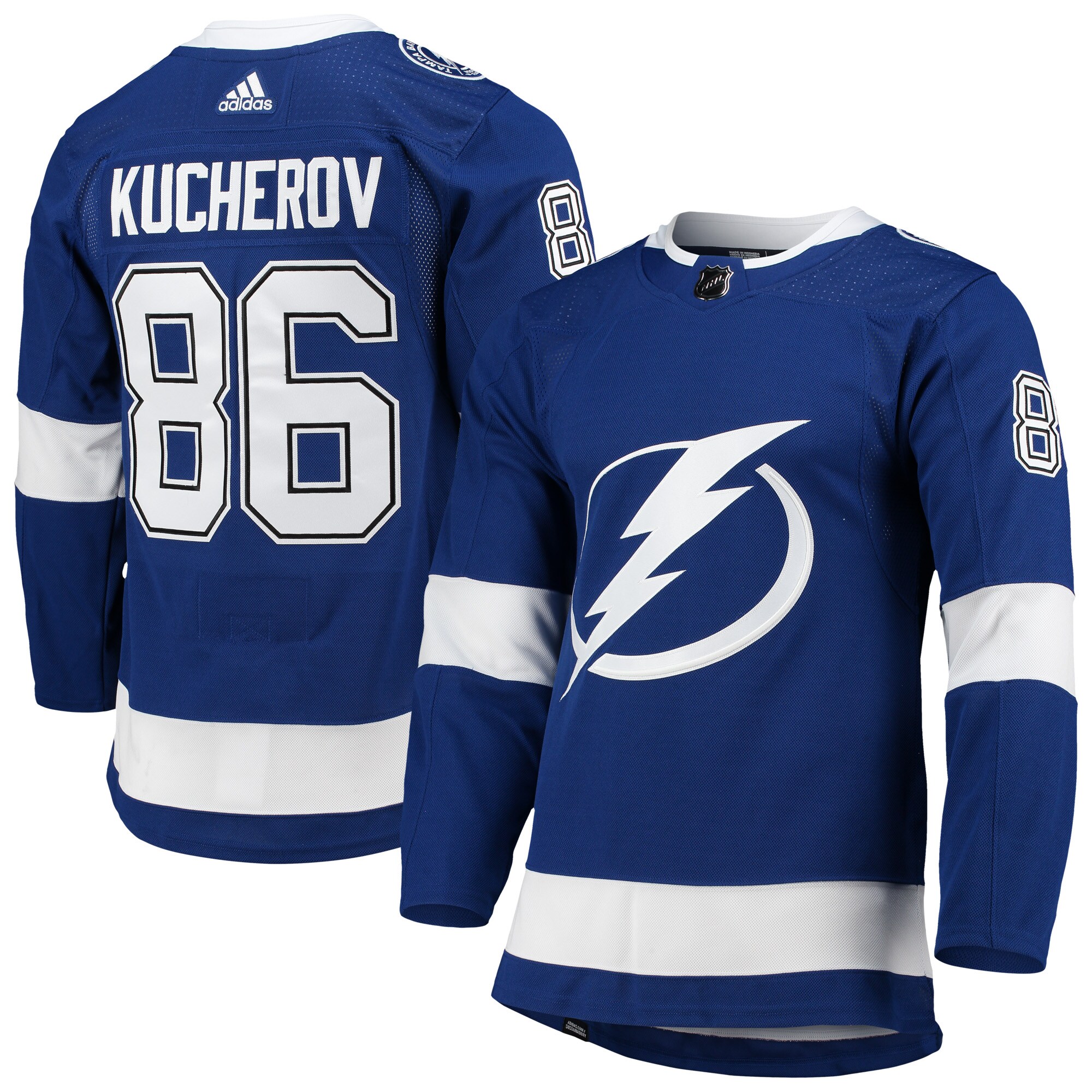 Nikita Kucherov Tampa Bay Lightning adidas Home Primegreen Authentic Player Jersey – Blue
