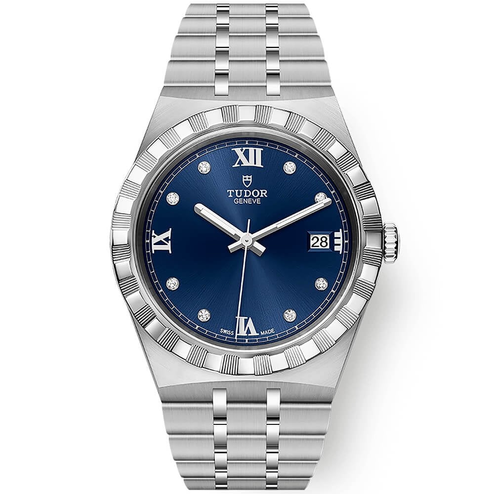 TUDOR Royal 38mm Blue Diamond Dial Automatic Bracelet Watch M28500-0006