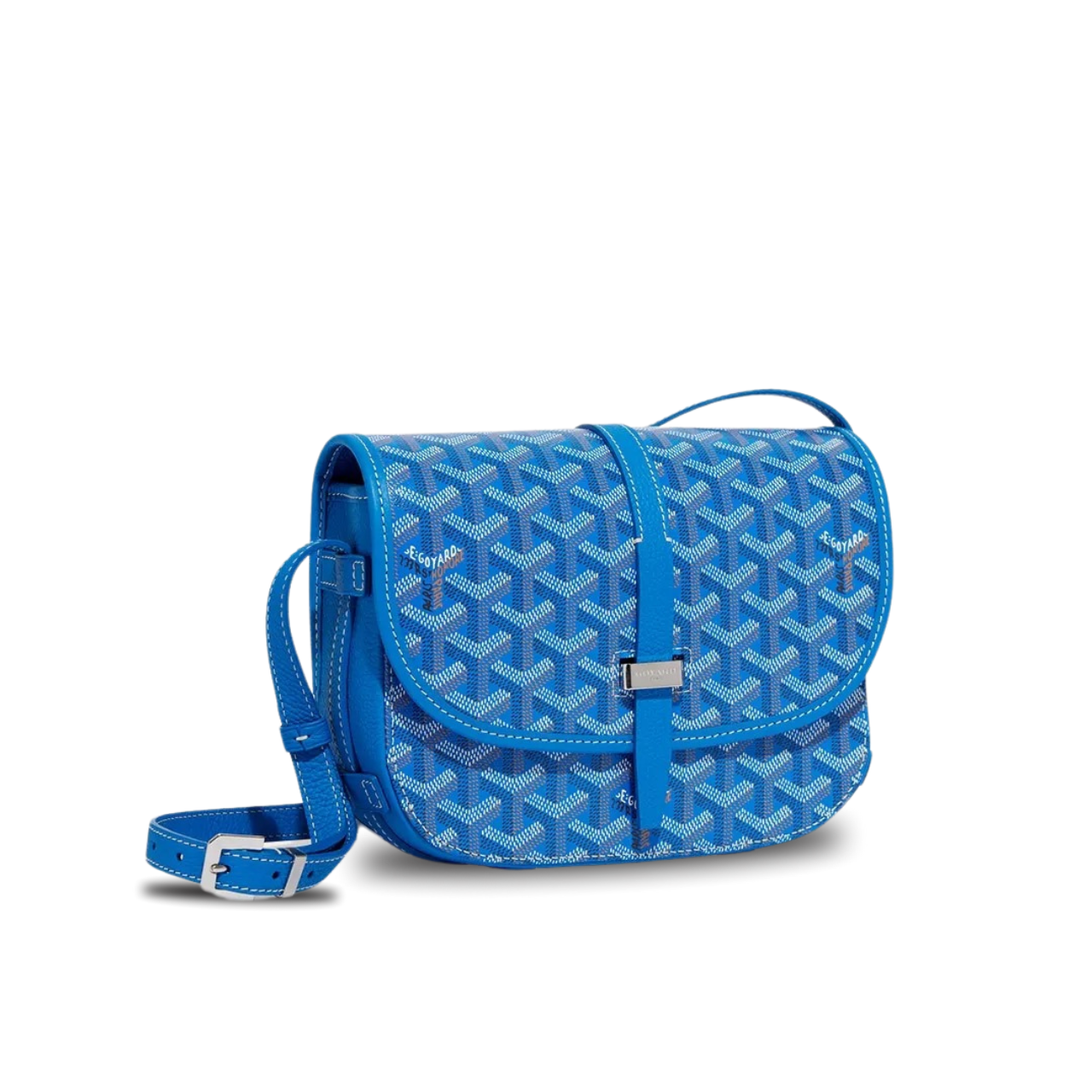 Goyard Belvedere Pm Bag 21Cm Sky Blue Canvas