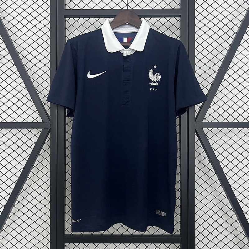 Retro 2014  France Home Football jersey Retro