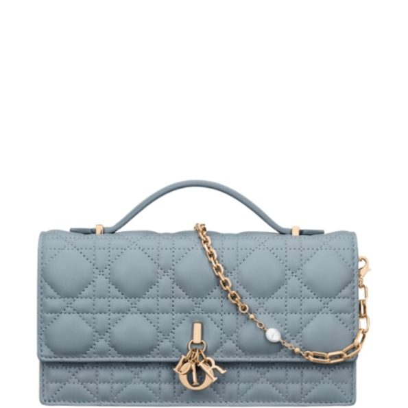 MISS DIOR MINI BAG CLOUD BLUE CANNAGE LAMBSKIN