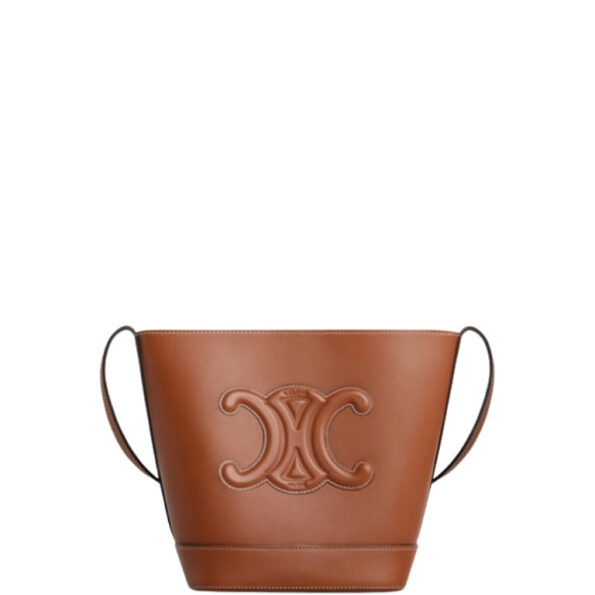 CELINE TAN CUIR TRIOMPHE IN SMOOTH CALFSKIN BAG BUCKET