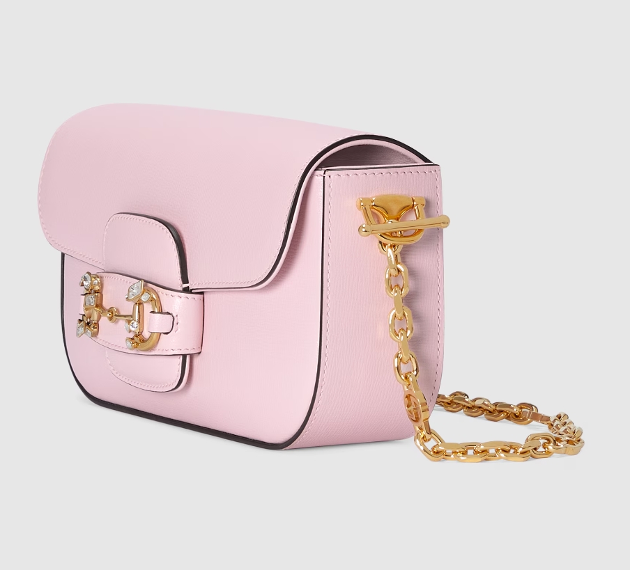 GUCCI HORSEBIT 1955 SMALL SHOULDER BAG-Pink-‎735178