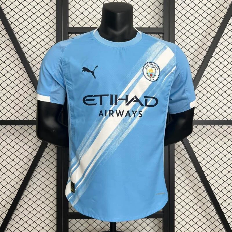 2025/2026 Premier League Manchester City Team Home Football Jersey Player Version