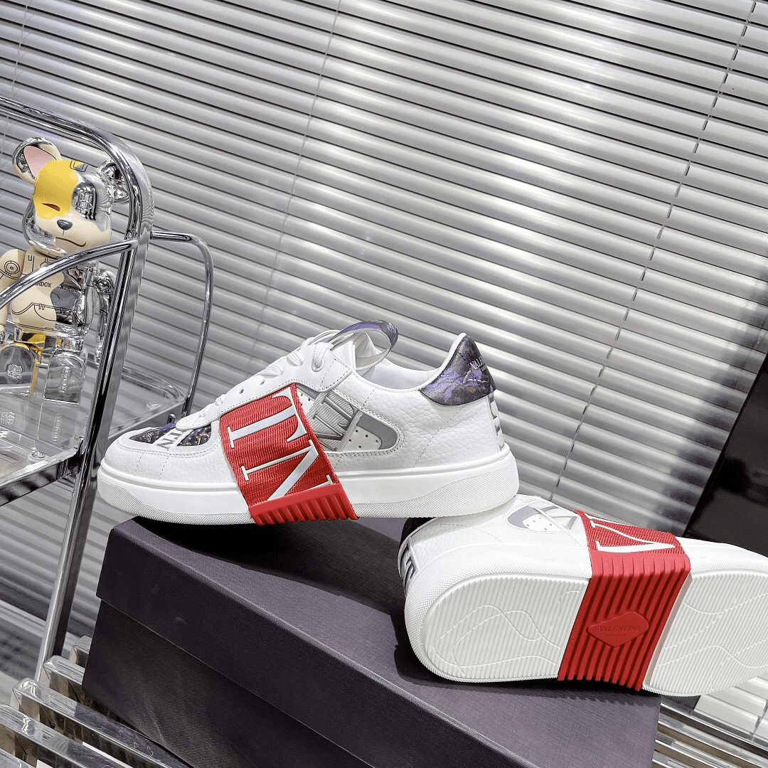 Valentino ONE STUD lace-up sneakers in calfskin