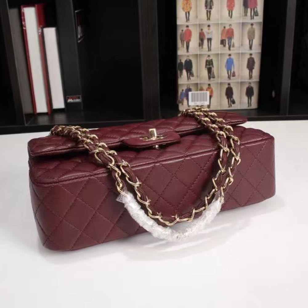 Chanel Classic Handbag Red 25Cm