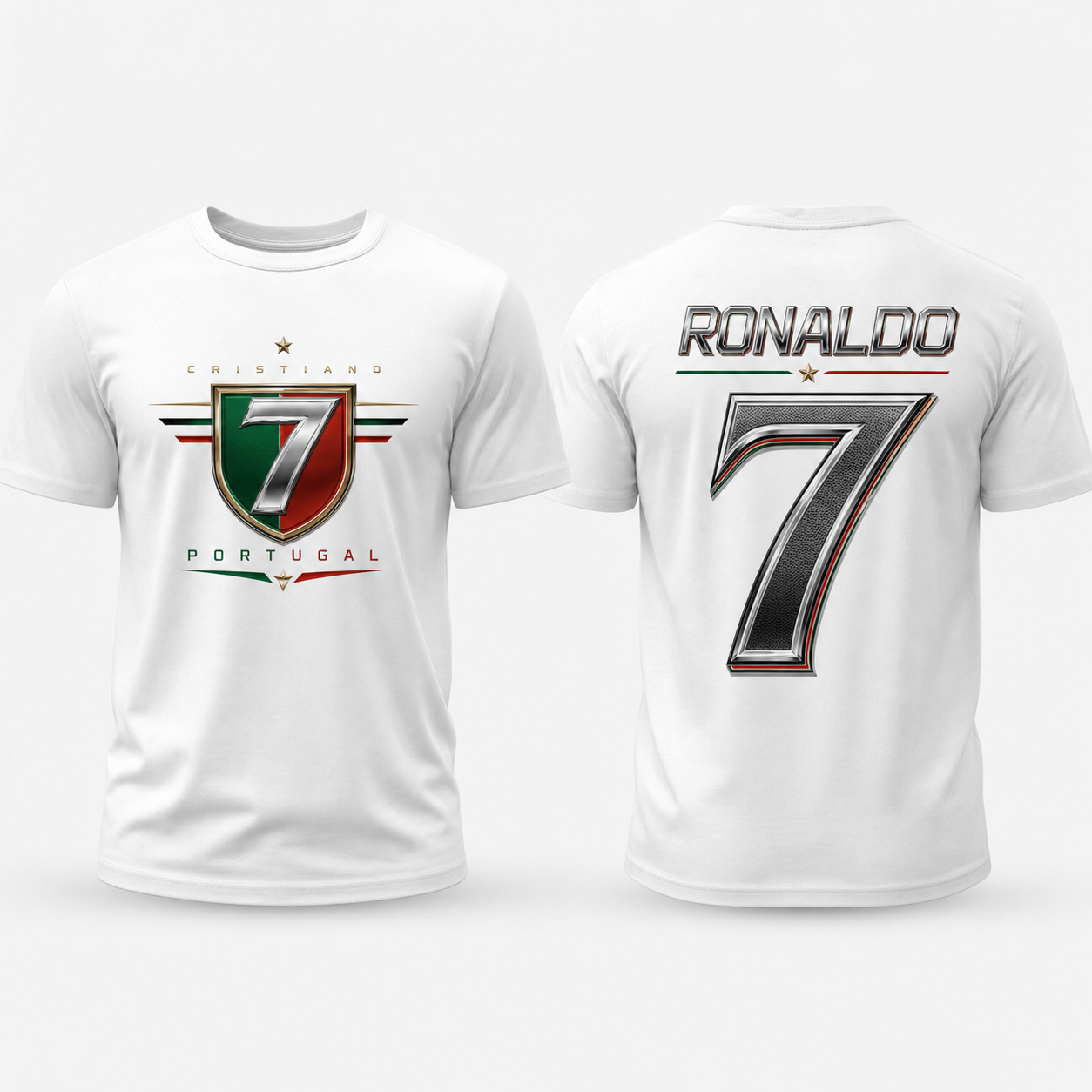 Cristiano Ronaldo Number Pure Cotton T-Shirt – Limited-Time Offer