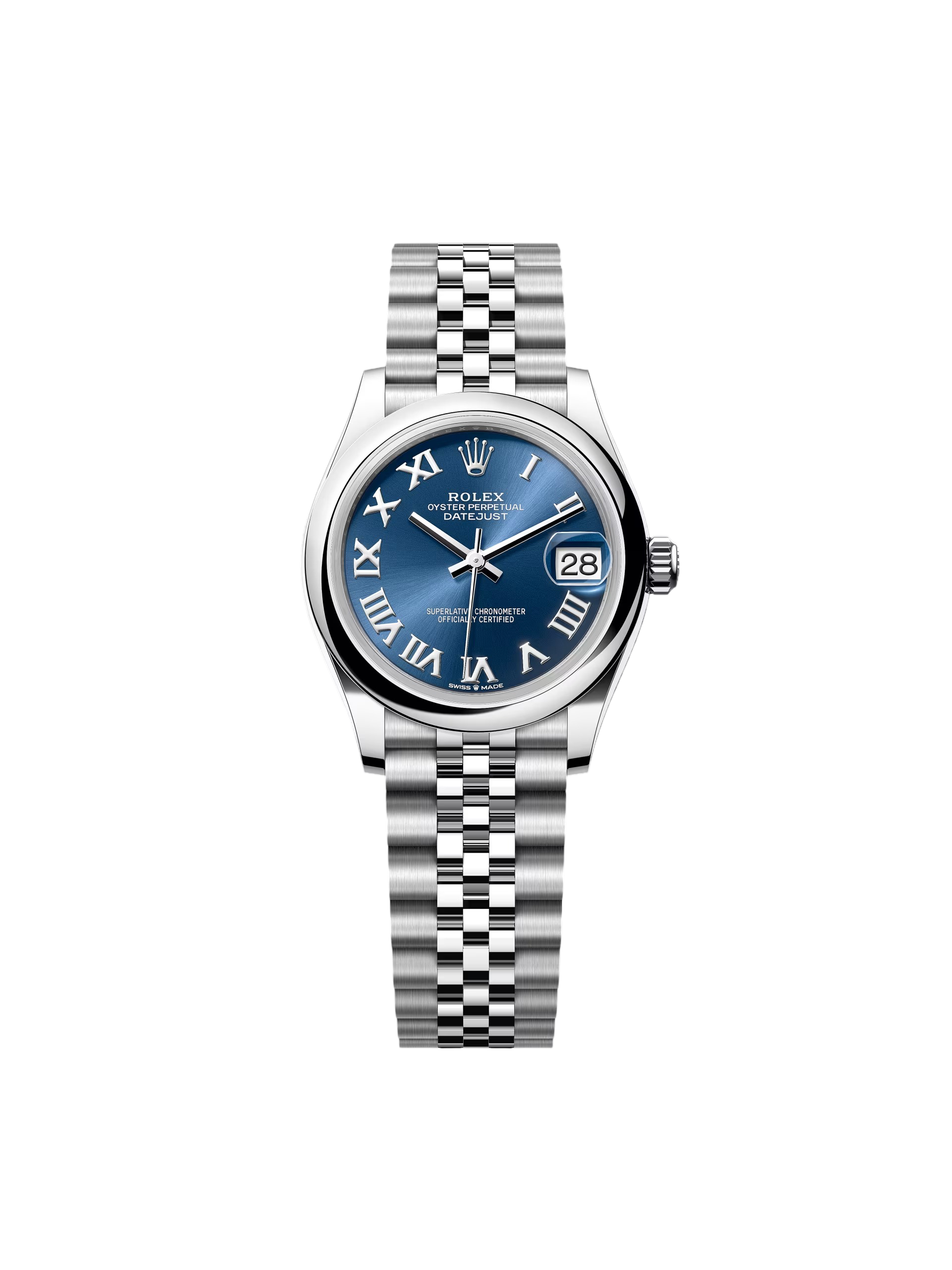 Rolex Datejust m278240-0017/0018 31mm Blue Roman Domed Bezel Oyster Oystersteel