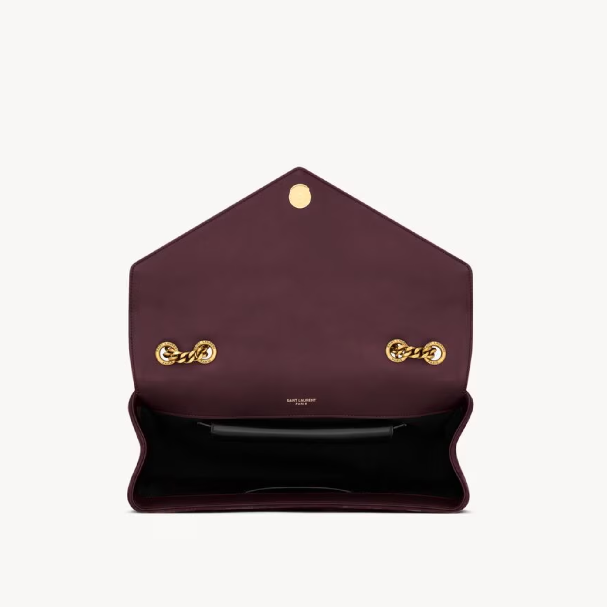 Saint Laurent Loulou Deep Wine Chevron Bag 29cm/11.4in
