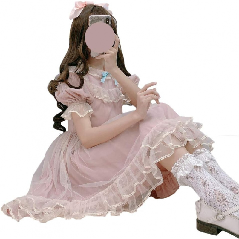 Summer Japanese Lolita Lace Dress Teen Girls