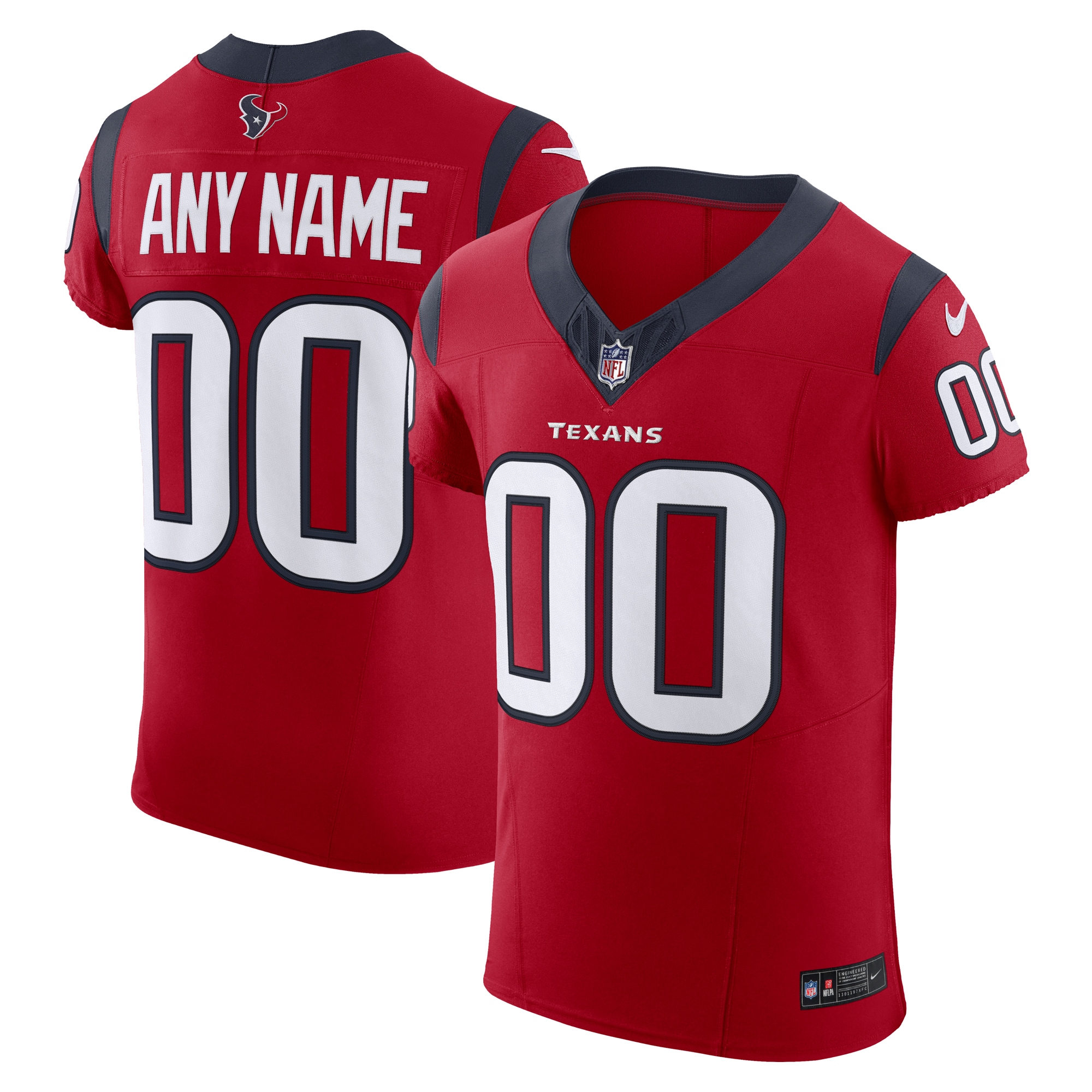 Houston Texans Nike Alternate Vapor F.U.S.E. Elite Custom Jersey - Red
