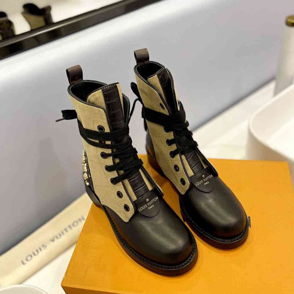 Louis Vuitton Metropolis Flat Rangers Boots Brown 1A9Chu