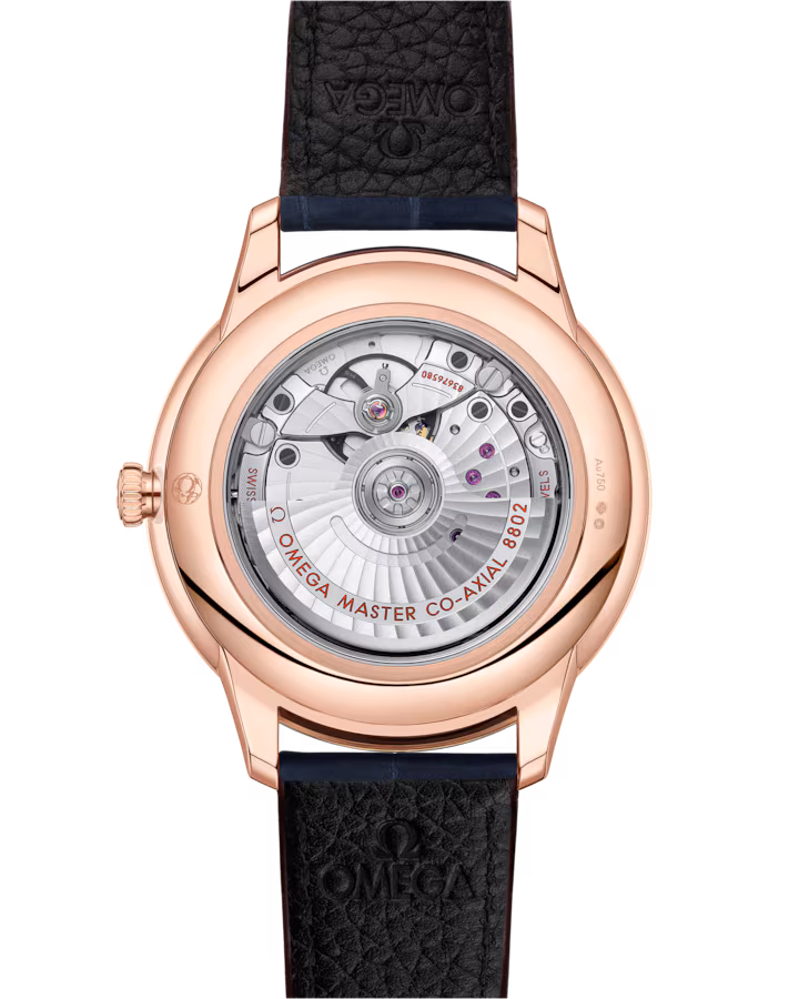 Omega De Ville Prestige 41 mm Blue Dial Sedna™ 18k Rose Gold Strap 434.53.41.20.03.001