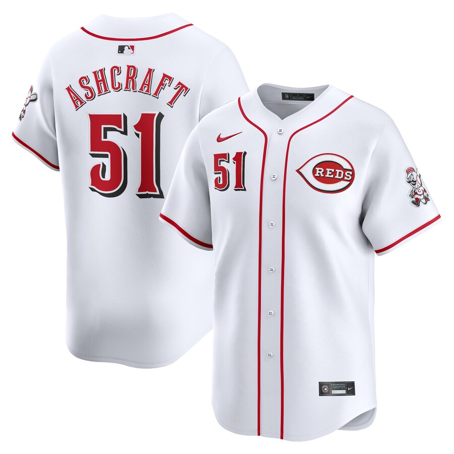 Graham Ashcraft Cincinnati Reds Home Limited Player Jersey White