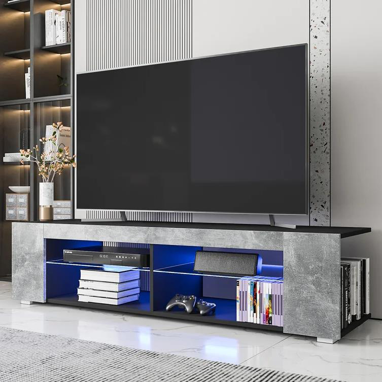 Jowers 57'' Media Console with Smart APP LED Strip Lights