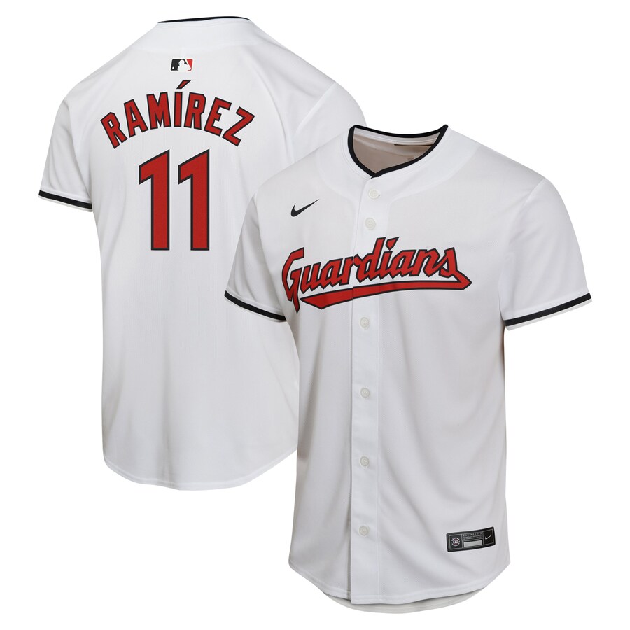 Jose Ramirez Cleveland Guardians Youth Home Game Player Jersey White