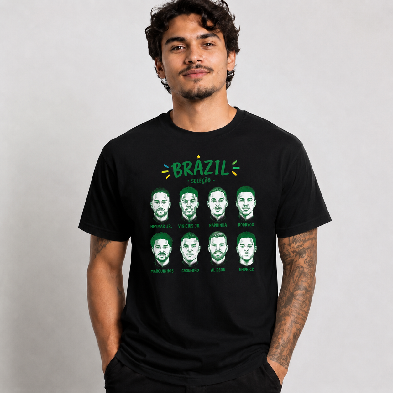 Brazilian Player Pure Cotton T-Shirt – Limited-Time Offer