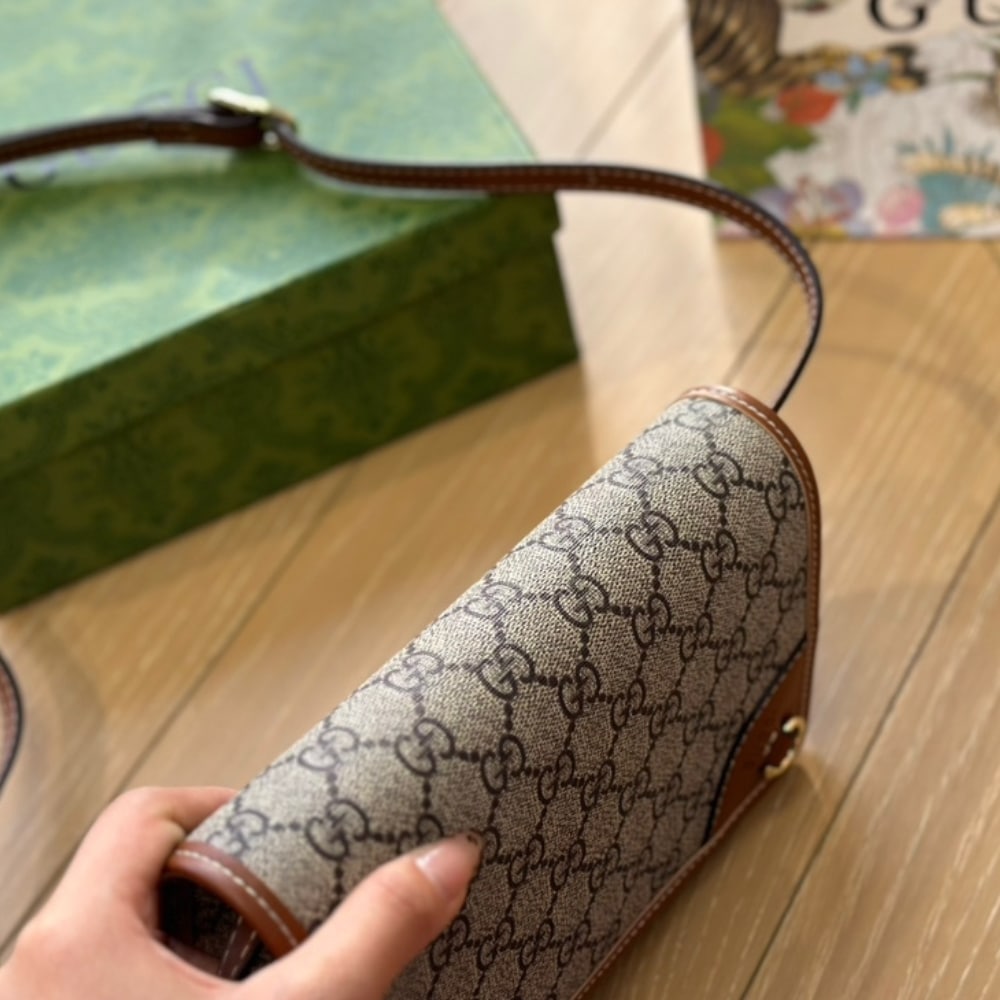Gucci Gg Emblem Super Mini Shoulder Bag Beige 20cm 820688 Fad6l 9758