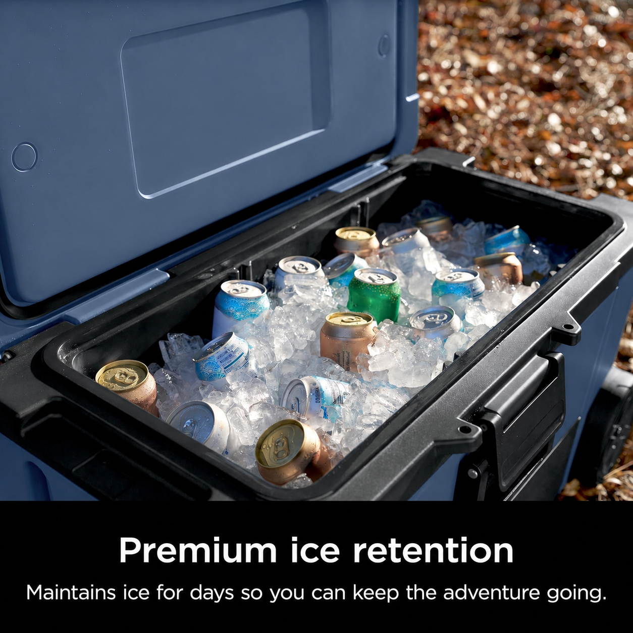 ⏰Limited-Time Deal⏰45/65QT Rolling Cooler with Dry Storage Drawer – Heavy-Duty Outdoor Ice Chest