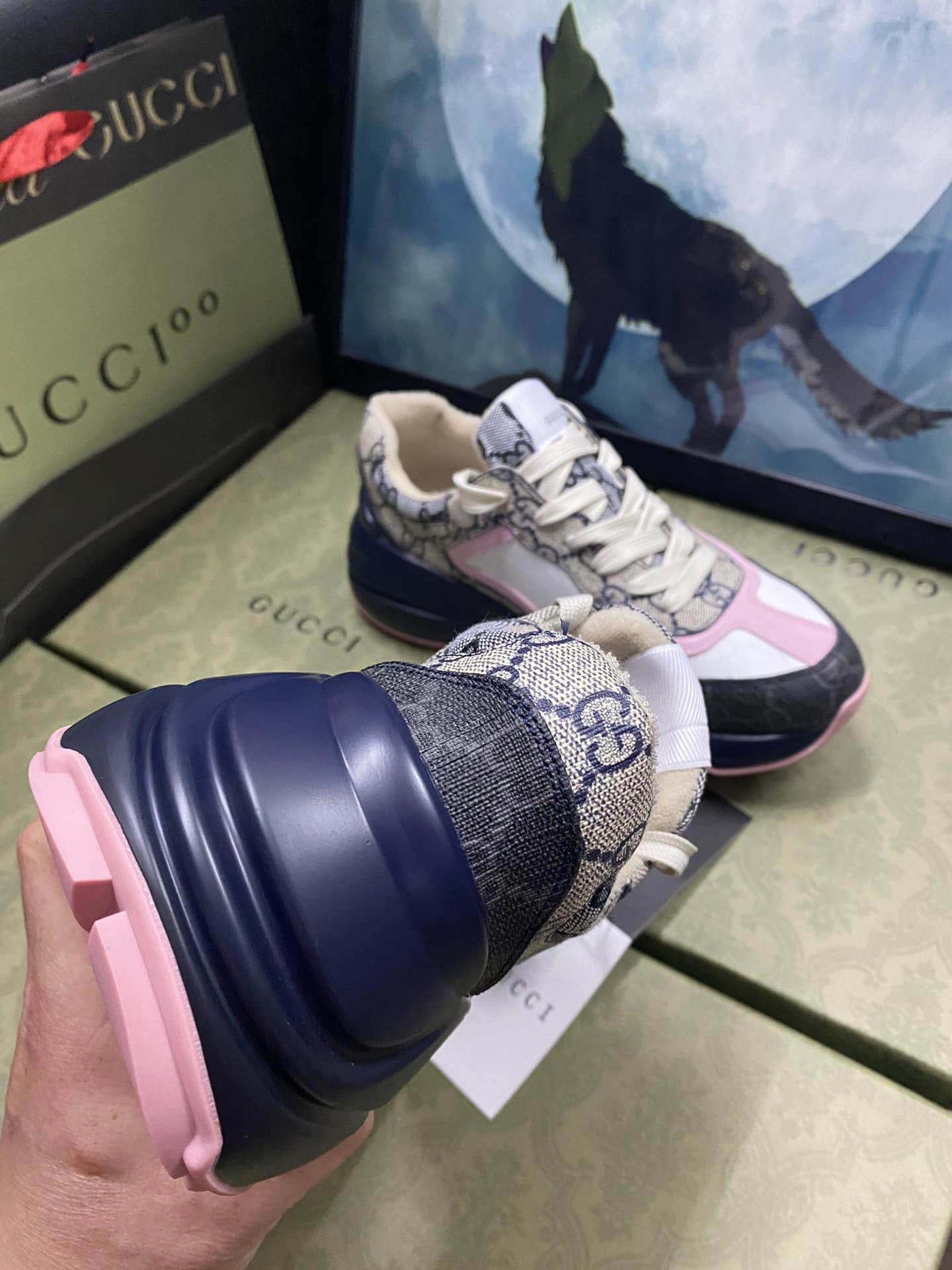 Gucci Women’S Gg Rhyton Sneaker 692902 Uiq30 1061