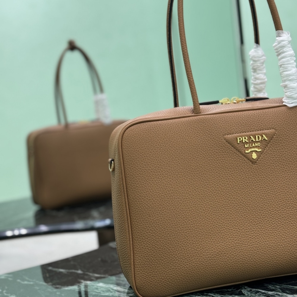 Prada Large Top Handle Bag Caramel 35Cm
