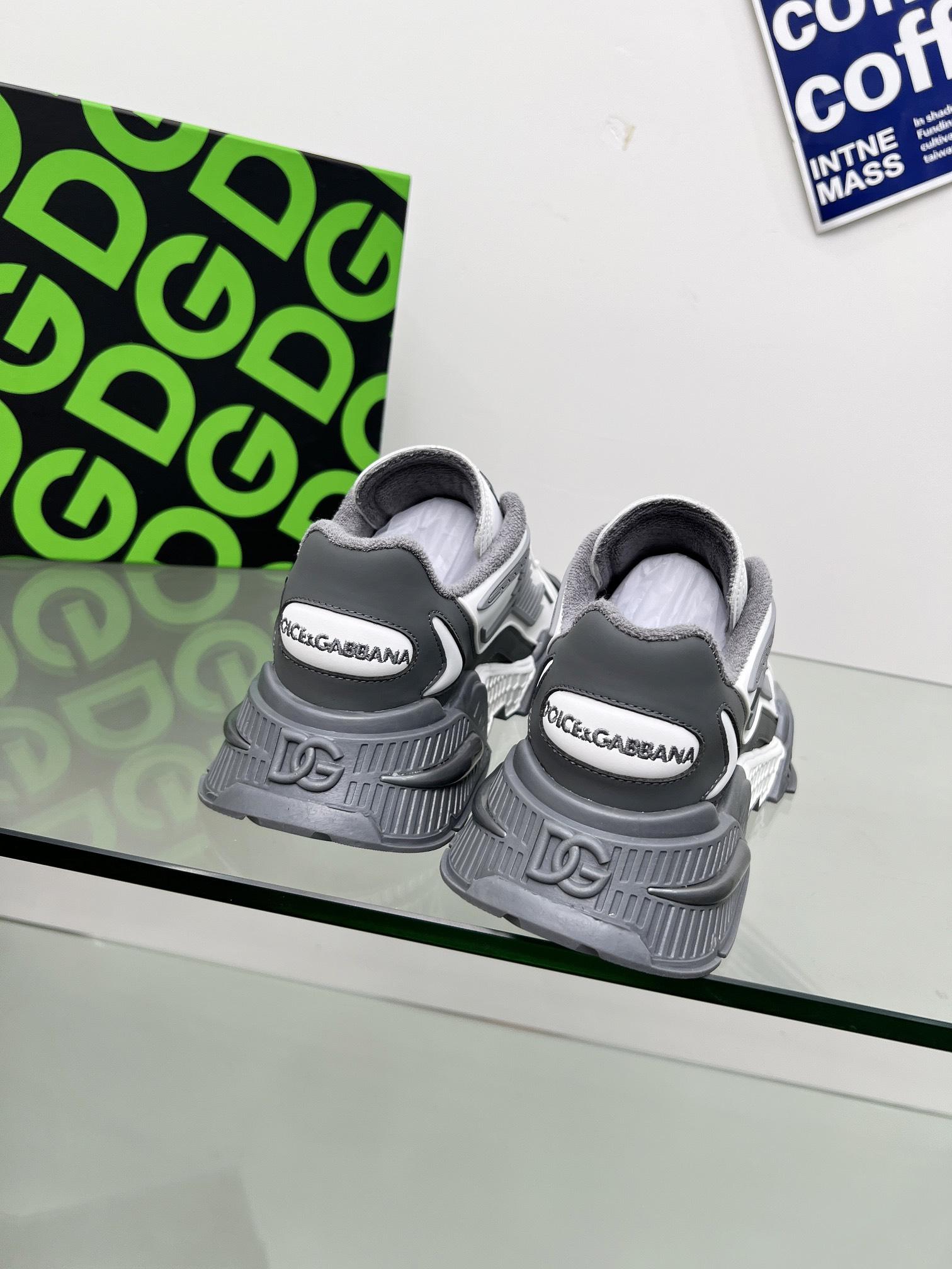 DOLCE & GABBANA MIXED-MATERIAL AIRMASTER SNEAKERS