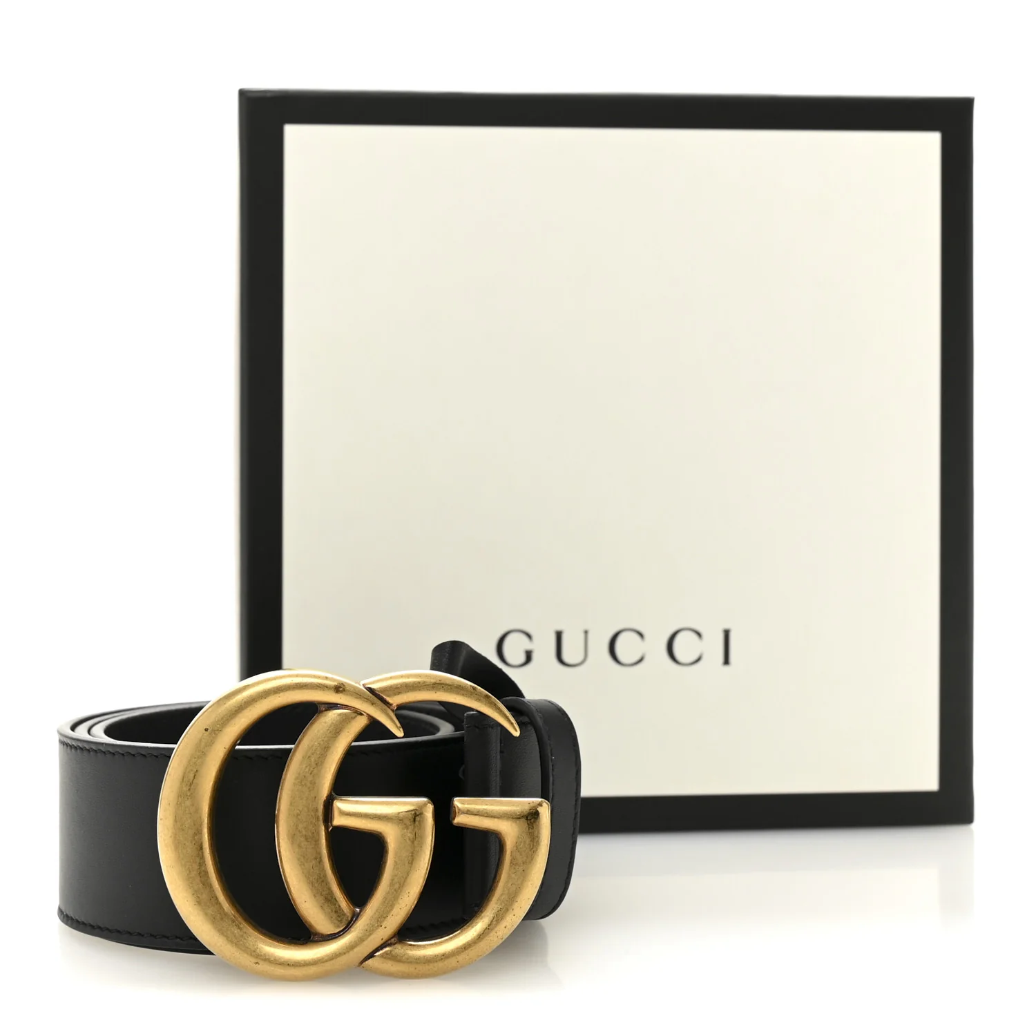 Calfskin Double G 40mm Belt 80 32 Black