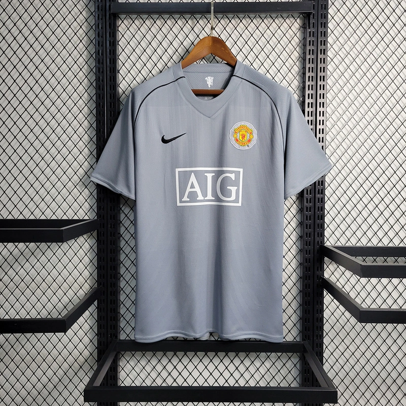 Retro 2007-08 Manchester United gray goalkeeper Football jersey retro