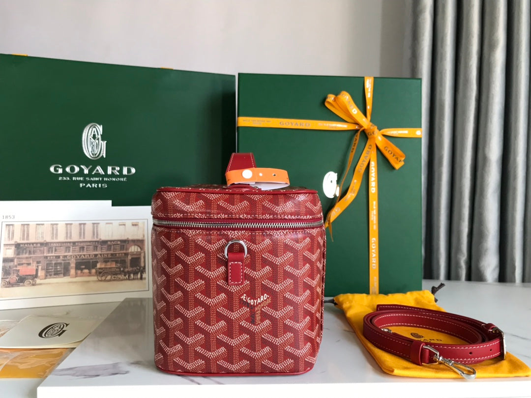 Goyard Muse Vanity Case 20 Cm Classic Red Goyardine Canvas