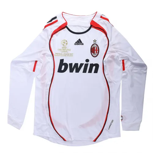 06-07 AC Milan UCL Final Retro Jersey Away Long Sleeve - JerseyFun