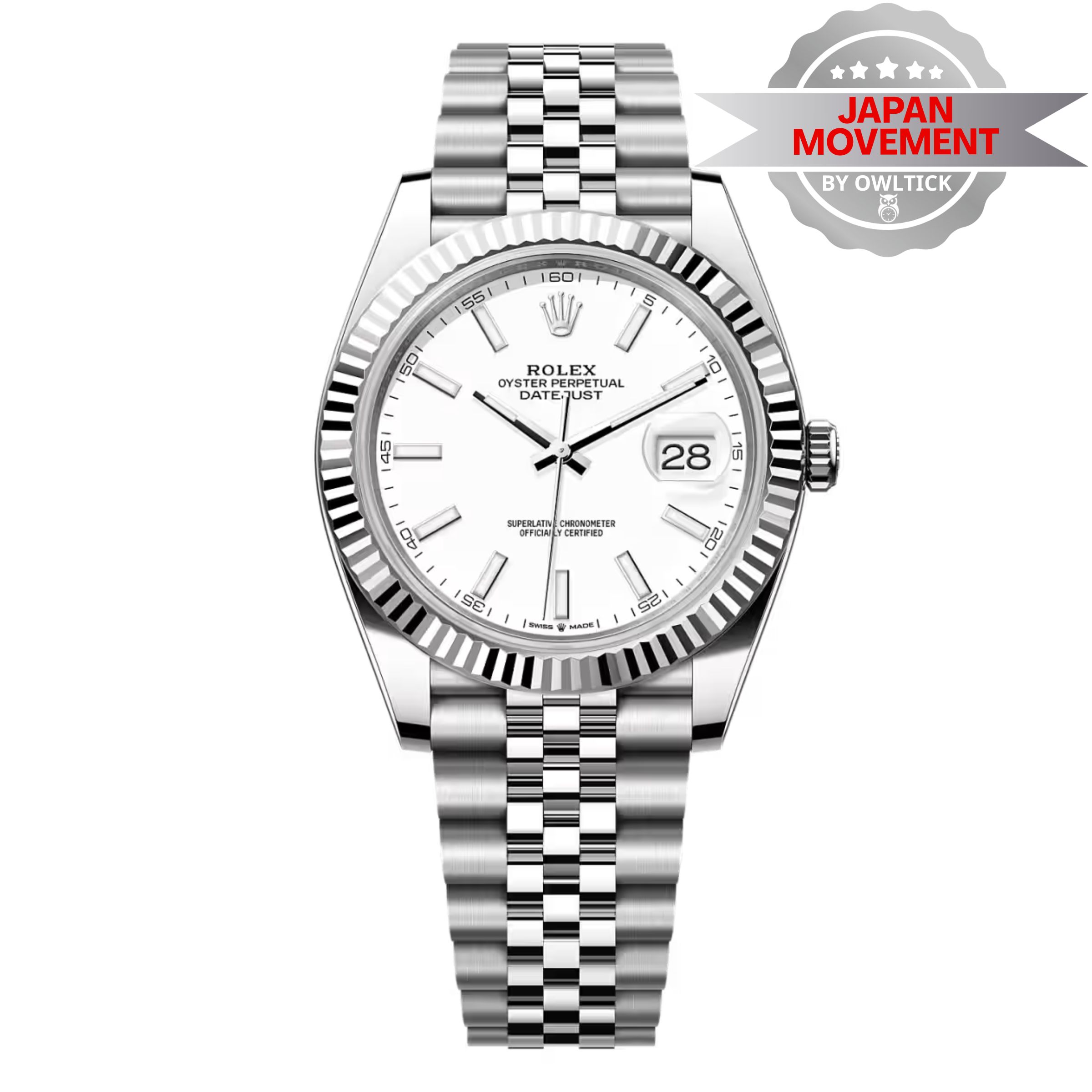 [Superclone] Rolex Datejust 41mm White Dial Jubilee 126334