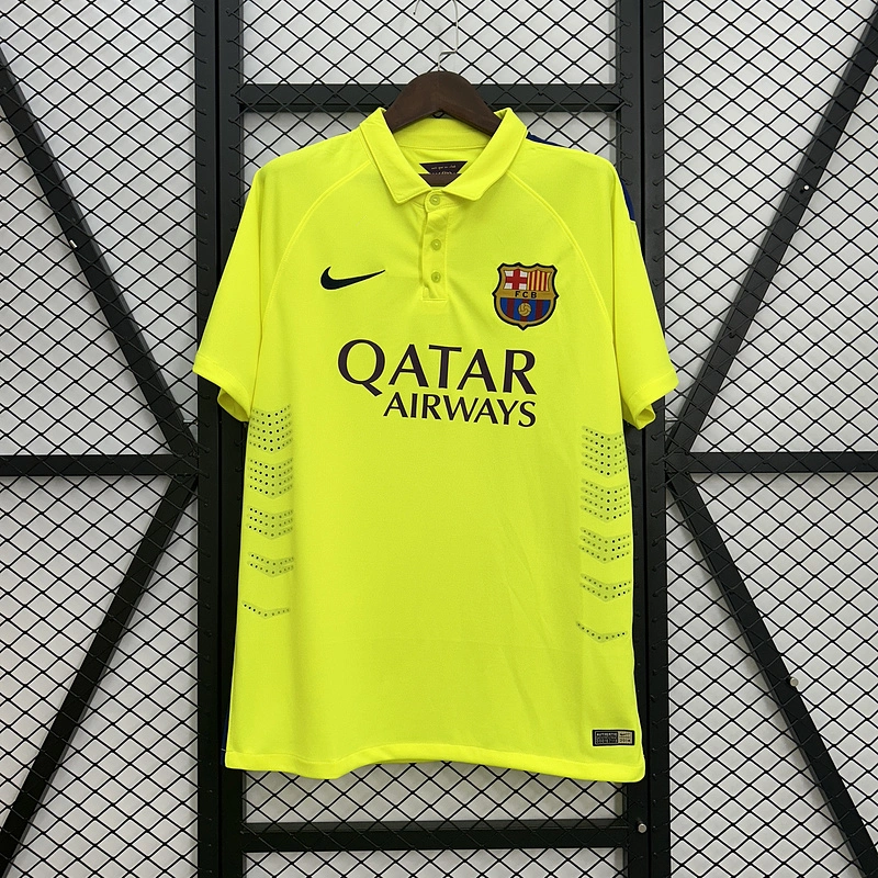Retro 2014-15 Barcelona Third away MESSI PIQUE XAVI A.INISTA PUYOL Football jersey retro
