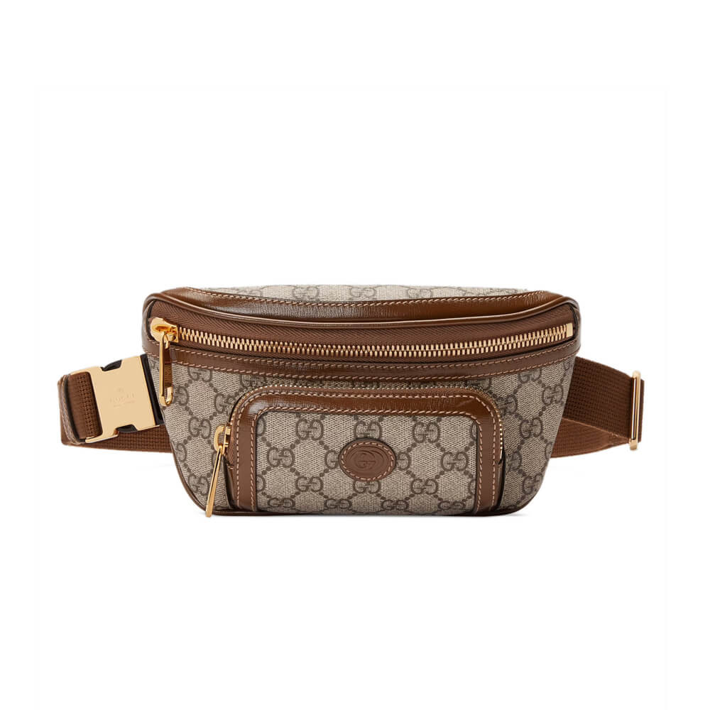 Gucci Belt Bag with Interlocking G in Brown GG Supreme