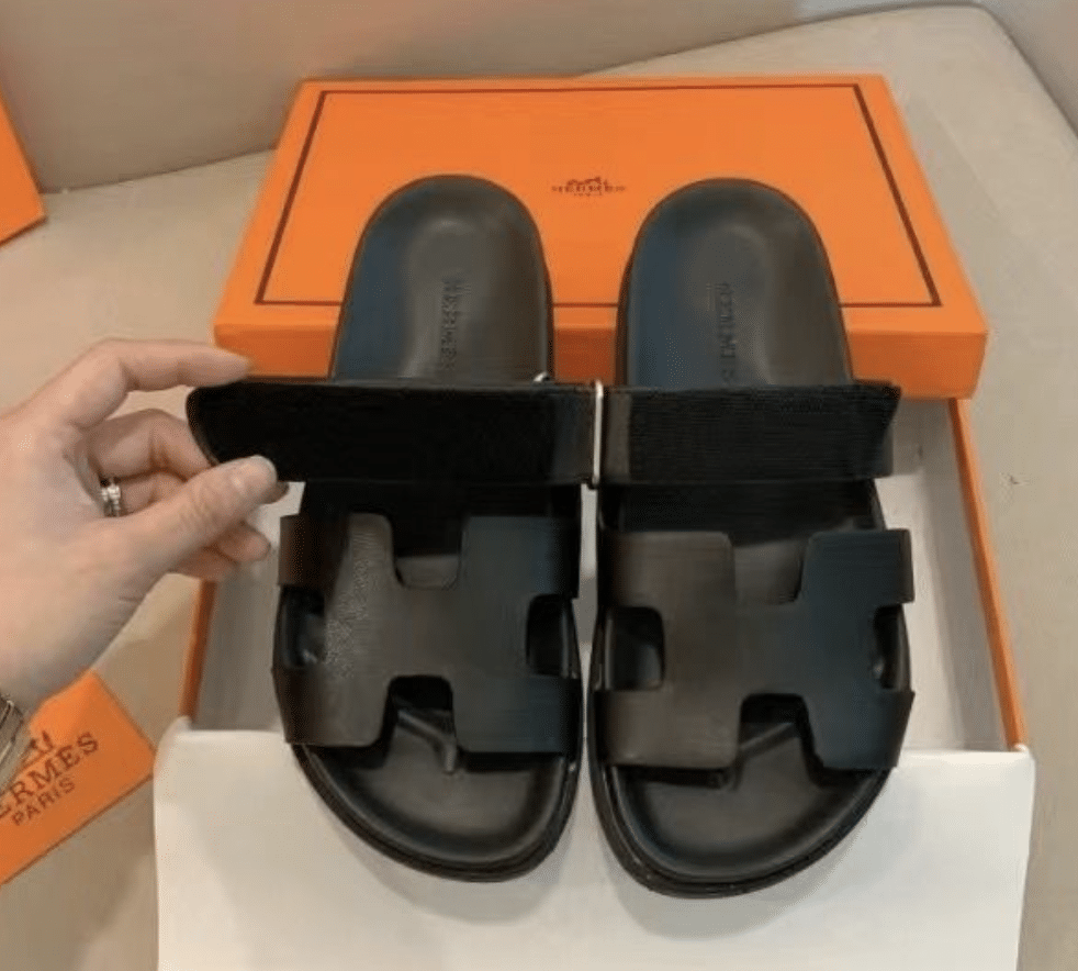 Herm?S Chypre Sandal Black Leather