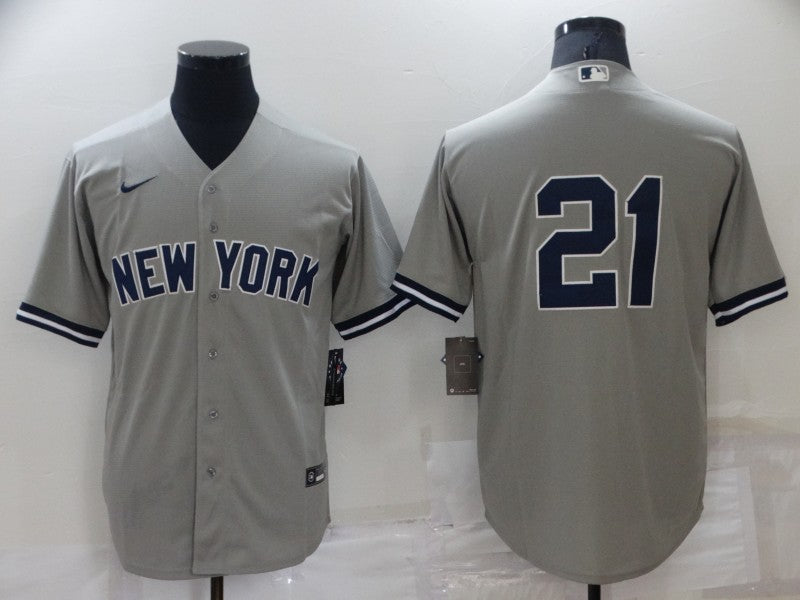 Men's New York Yankees Paul O¡ ̄Neill #21 Gray Replica Player Name Jersey