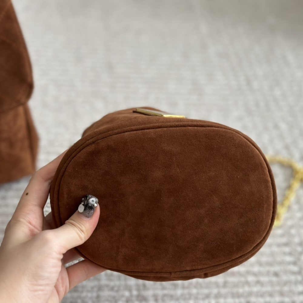 Prada Suede Mini Bag Cocoa Brown 19Cm