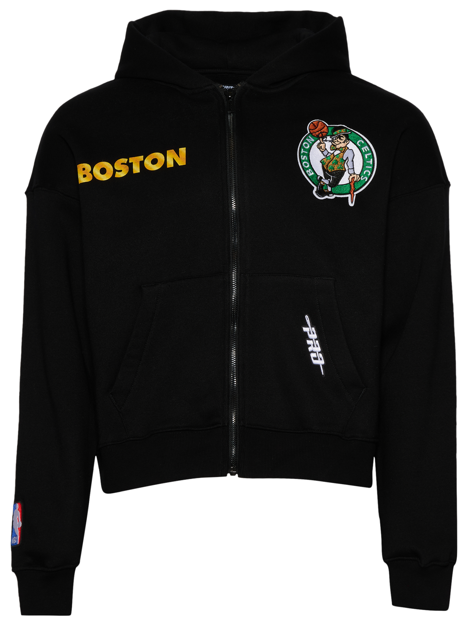 Pro Standard Celtics Gold Hoops Pro Full-Zip Hoodie